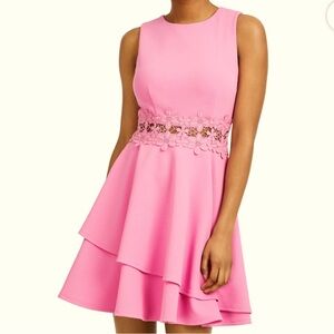 💗 B. Darlin Double Ruffle Scuba Dress Pink 💗